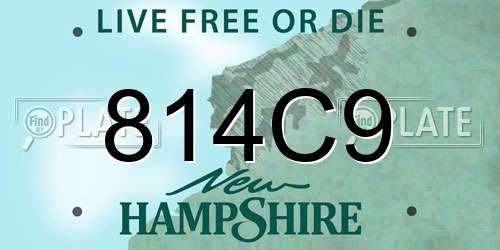 814C9 New Hampshire License Plate
