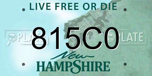 815C0 New Hampshire License Plate