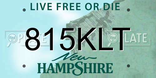 815KLT New Hampshire License Plate