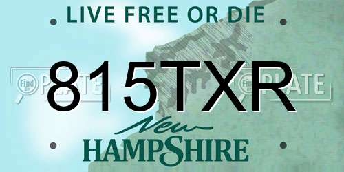 815TXR New Hampshire License Plate