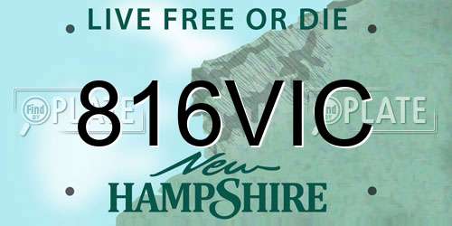 816VIC New Hampshire License Plate