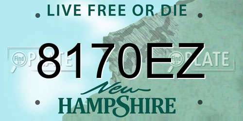 8170EZ New Hampshire License Plate