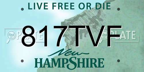 817TVF New Hampshire License Plate