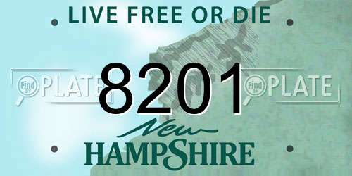8201 New Hampshire License Plate