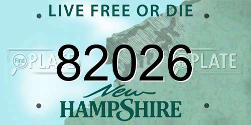 82026 New Hampshire License Plate