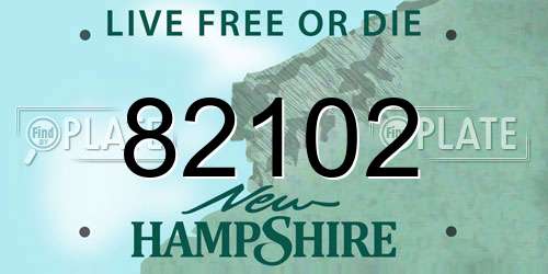 82102 New Hampshire License Plate