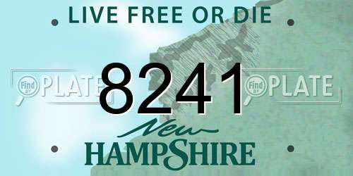 8241 New Hampshire License Plate