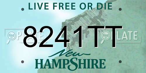 8241TT New Hampshire License Plate