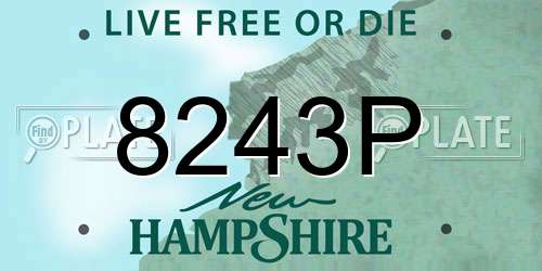 8243P New Hampshire License Plate