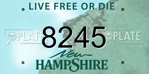 8245 New Hampshire License Plate