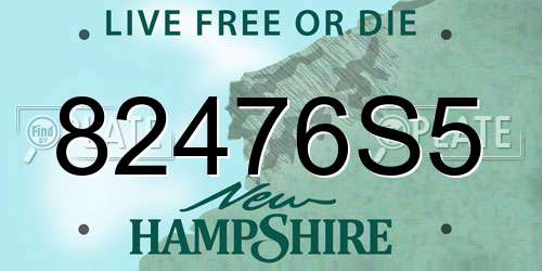 82476S5 New Hampshire License Plate