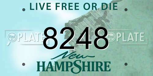 8248 New Hampshire License Plate