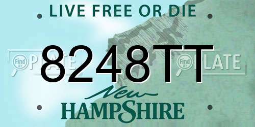 8248TT New Hampshire License Plate