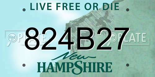 824B27 New Hampshire License Plate