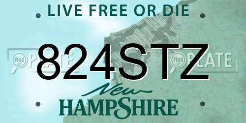 824STZ New Hampshire License Plate