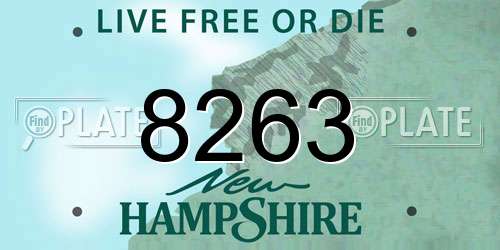 8263 New Hampshire License Plate