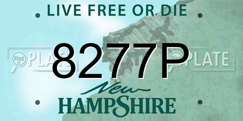 8277P New Hampshire License Plate