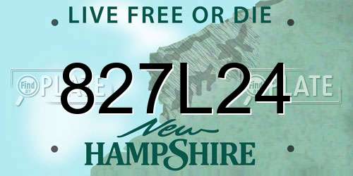 827L24 New Hampshire License Plate