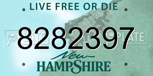 8282397 New Hampshire License Plate