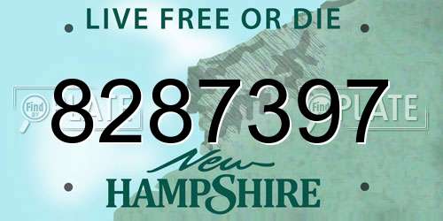 8287397 New Hampshire License Plate