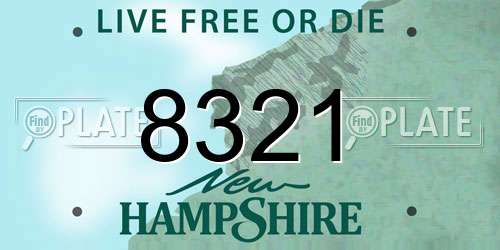 8321 New Hampshire License Plate
