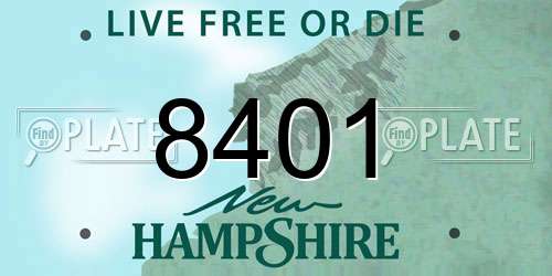 8401 New Hampshire License Plate