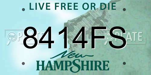 8414FS New Hampshire License Plate