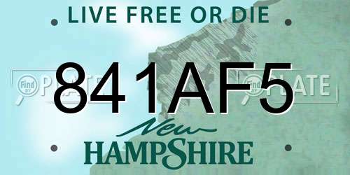 841AF5 New Hampshire License Plate