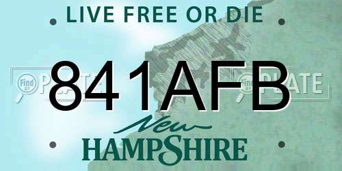 841AFB New Hampshire License Plate