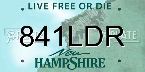 841LDR New Hampshire License Plate