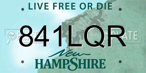 841LQR New Hampshire License Plate