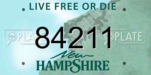 84211 New Hampshire License Plate