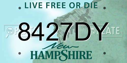 8427DY New Hampshire License Plate
