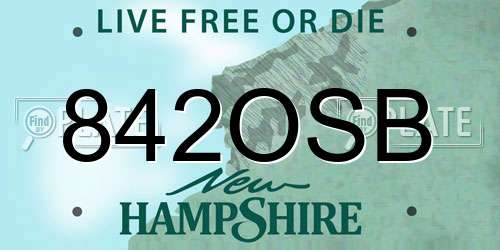 842OSB New Hampshire License Plate