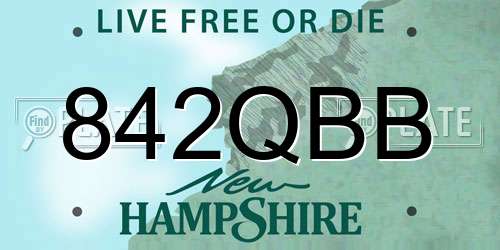 842QBB New Hampshire License Plate