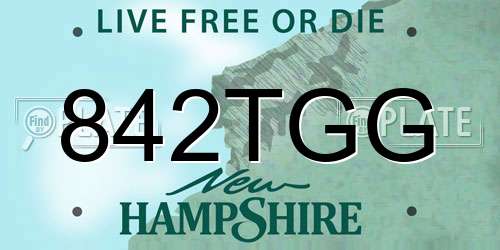 842TGG New Hampshire License Plate