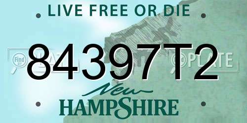84397T2 New Hampshire License Plate