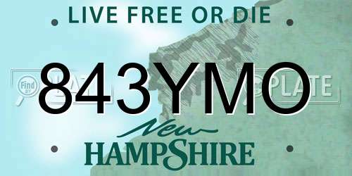 843YMO New Hampshire License Plate