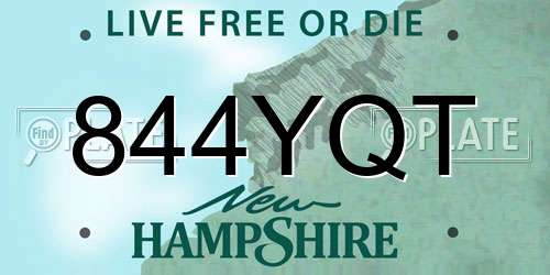 844YQT New Hampshire License Plate