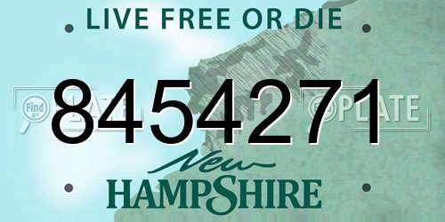 8454271 New Hampshire License Plate