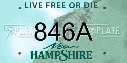 846A New Hampshire License Plate
