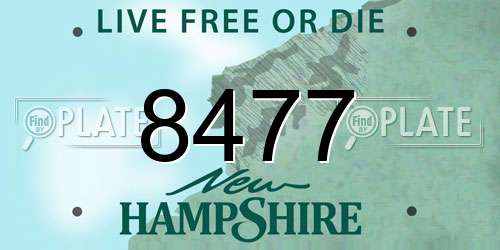 8477 New Hampshire License Plate