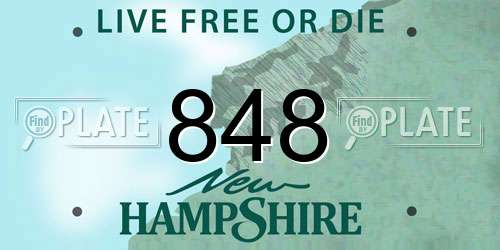 848 New Hampshire License Plate