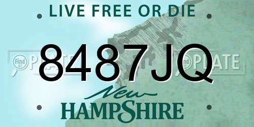 8487JQ New Hampshire License Plate