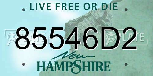 85546D2 New Hampshire License Plate