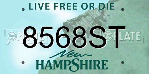 8568ST New Hampshire License Plate
