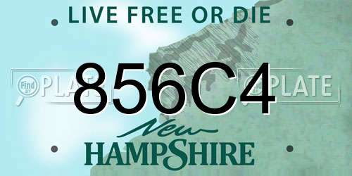 856C4 New Hampshire License Plate