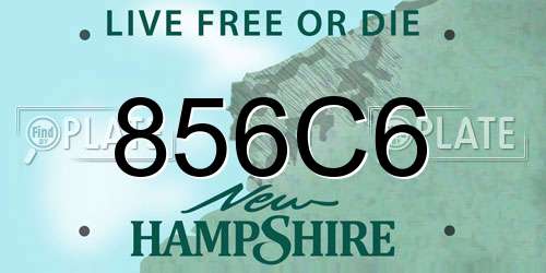 856C6 New Hampshire License Plate