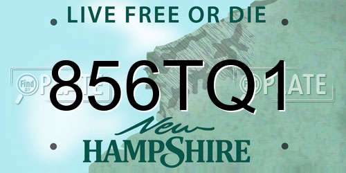 856TQ1 New Hampshire License Plate