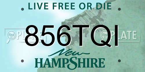 856TQI New Hampshire License Plate